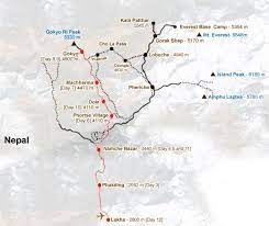 Gokyo Lake Trek map
