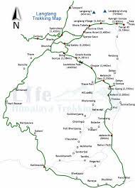 Langtang Trek map