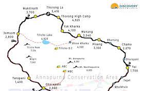 Annapurna Circuit Trek map
